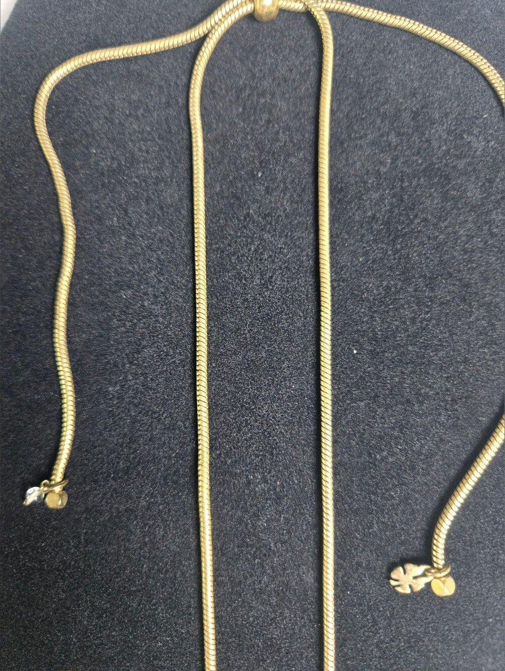 CHICO'S Adj Gold Tone Chain Pendant Necklace w/ Drop Silver Accents MUST SEE GUC - Picture 8 of 13